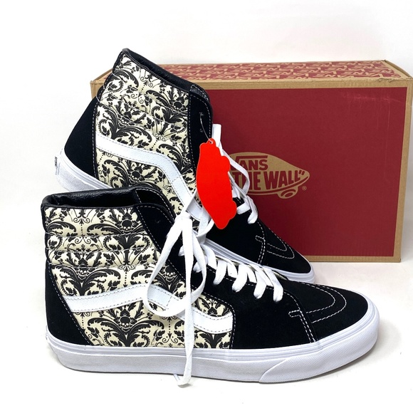 Vans Shoes Vans Sk8hi Skull Tapestry Black Mens Suede Shoes